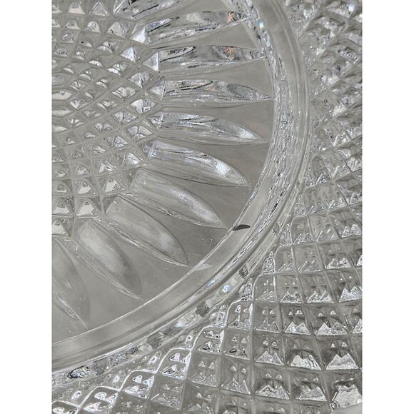 Fostoria Stratton Avon Salad Plates 8" Heavy America Lead Crystal Diamond Shaped - Picture 14 of 15